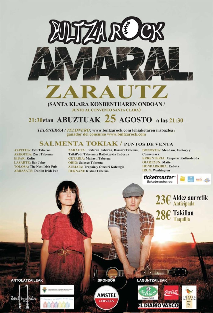 Cartel de Amaral en Zarautz
