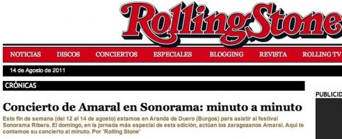 Rolling Stone Seguirá Minuto A Minuto El Concierto De Amaral En El Sonorama