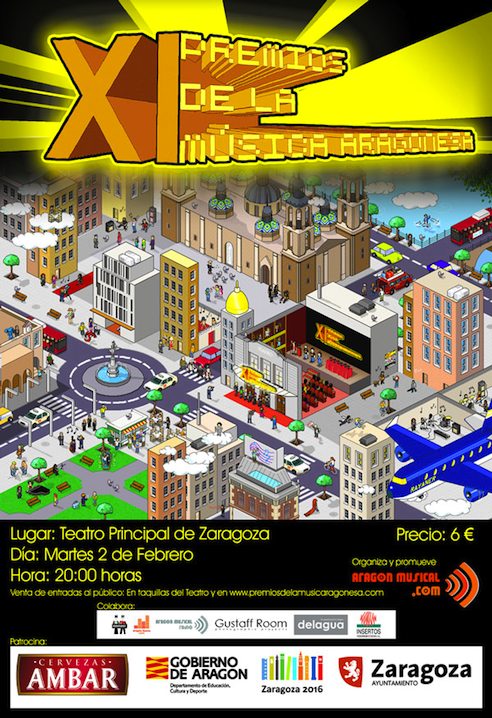 Cartel De La XI Edición De Los Premios De La Música Aragonesa